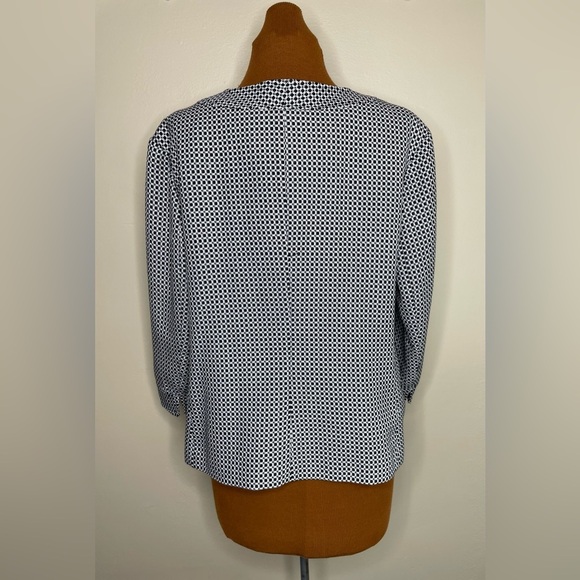 Covington Black and White Geometric Pattern Crew Neck Blazer Jacket Size XL - Picture 2 of 7